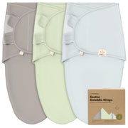 KeaBabies 3-Pack Organic Baby Swaddles for Newborns 0–6M