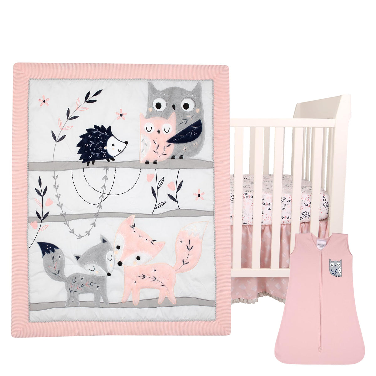 Lambs & Ivy 4-Piece Crib Bedding Set with Wearable Blanket