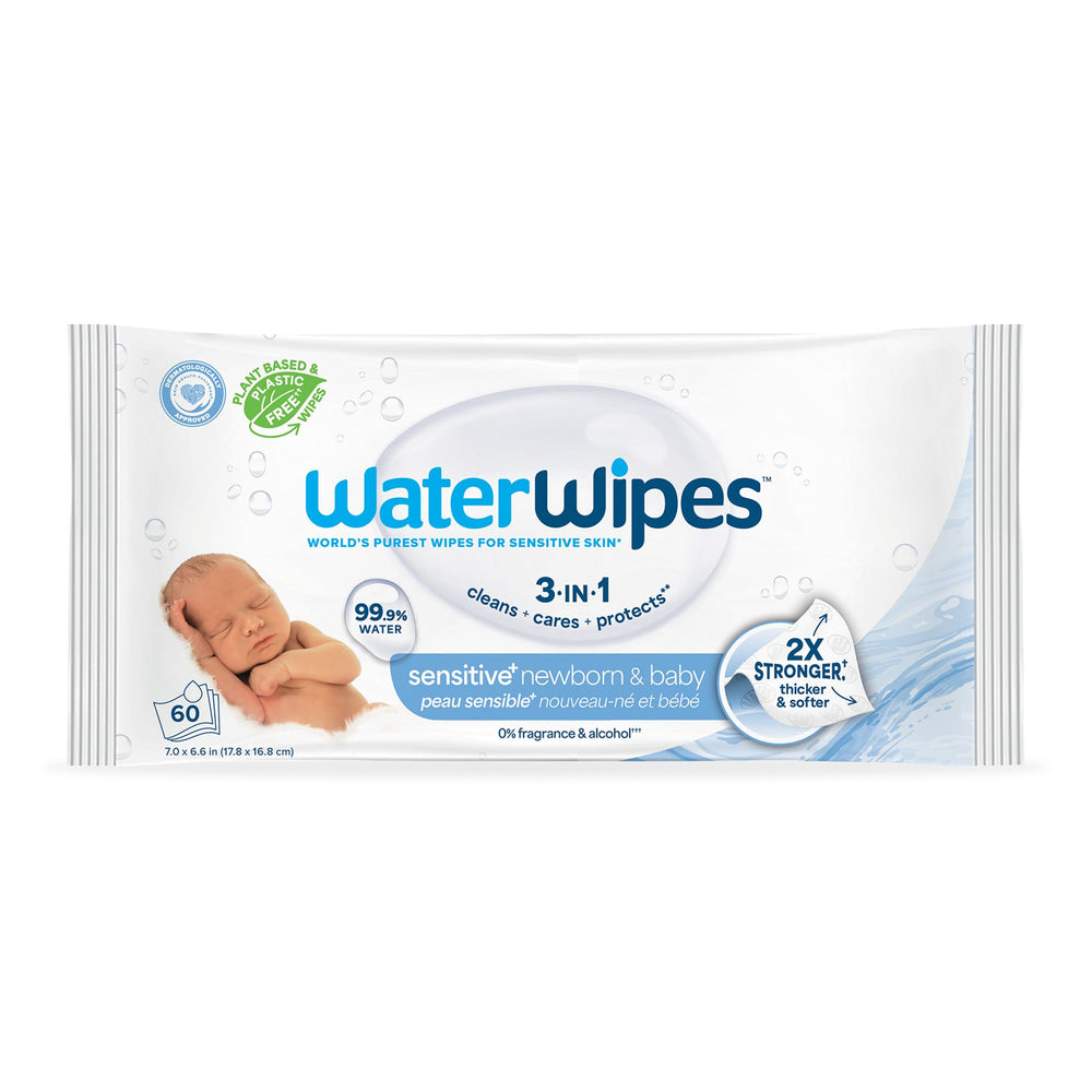 WaterWipes Original Plastic-Free Baby Wipes for Sensitive Skin