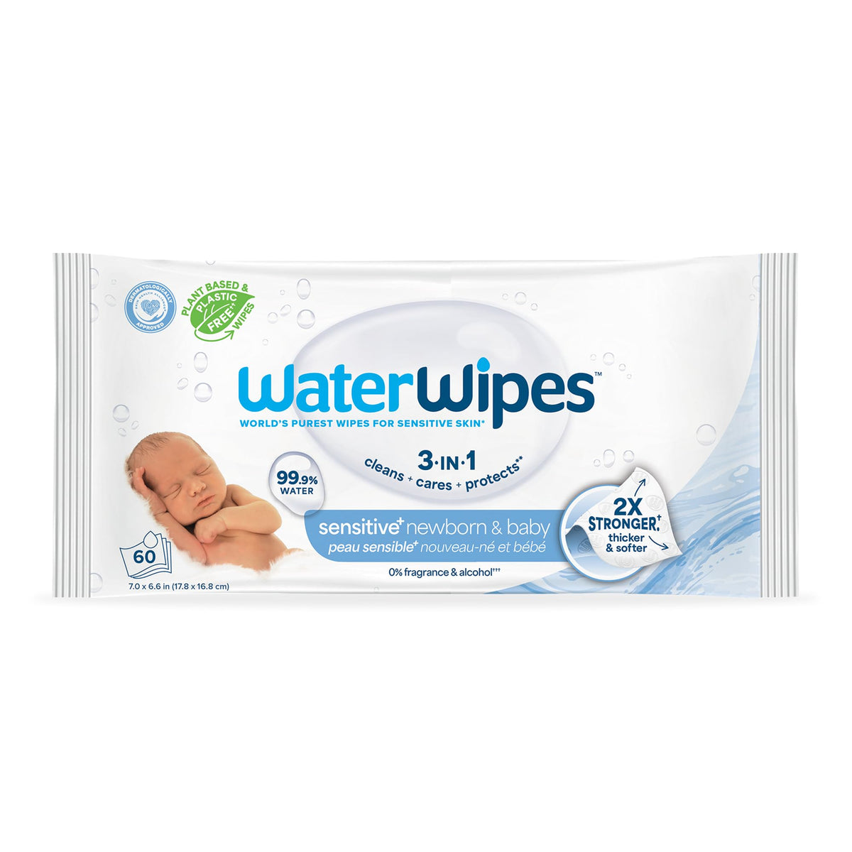 WaterWipes Original Plastic-Free Baby Wipes for Sensitive Skin