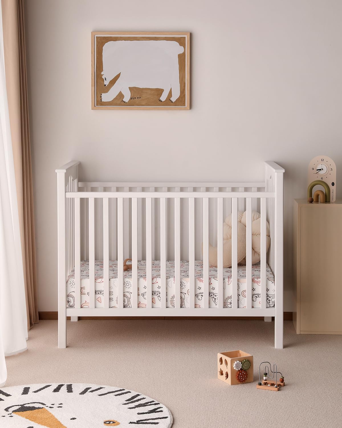Yoofoss 2-Pack Fitted Crib Sheets for Baby Boys & Girls