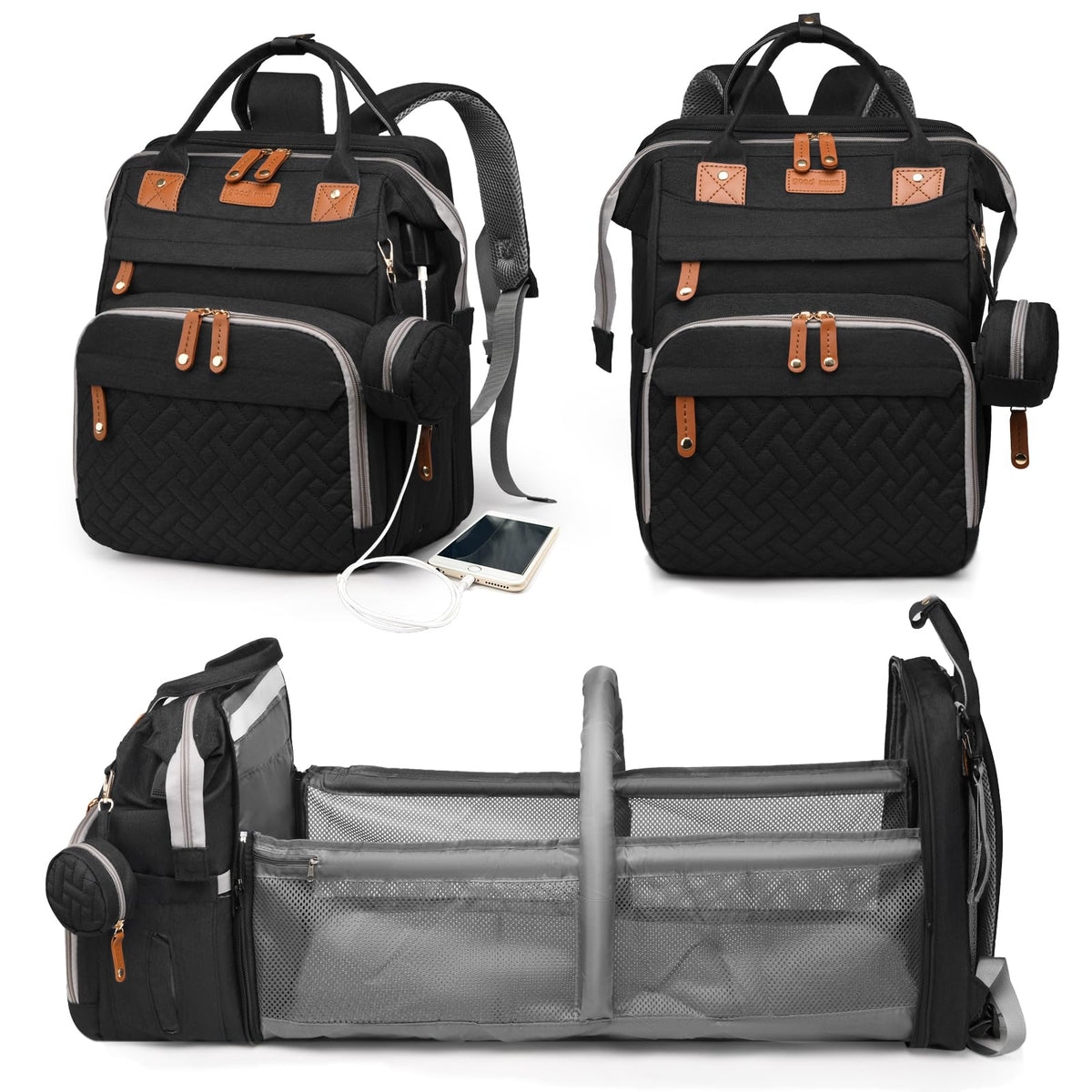 Astro alan Waterproof Diaper Backpack with Changing Station