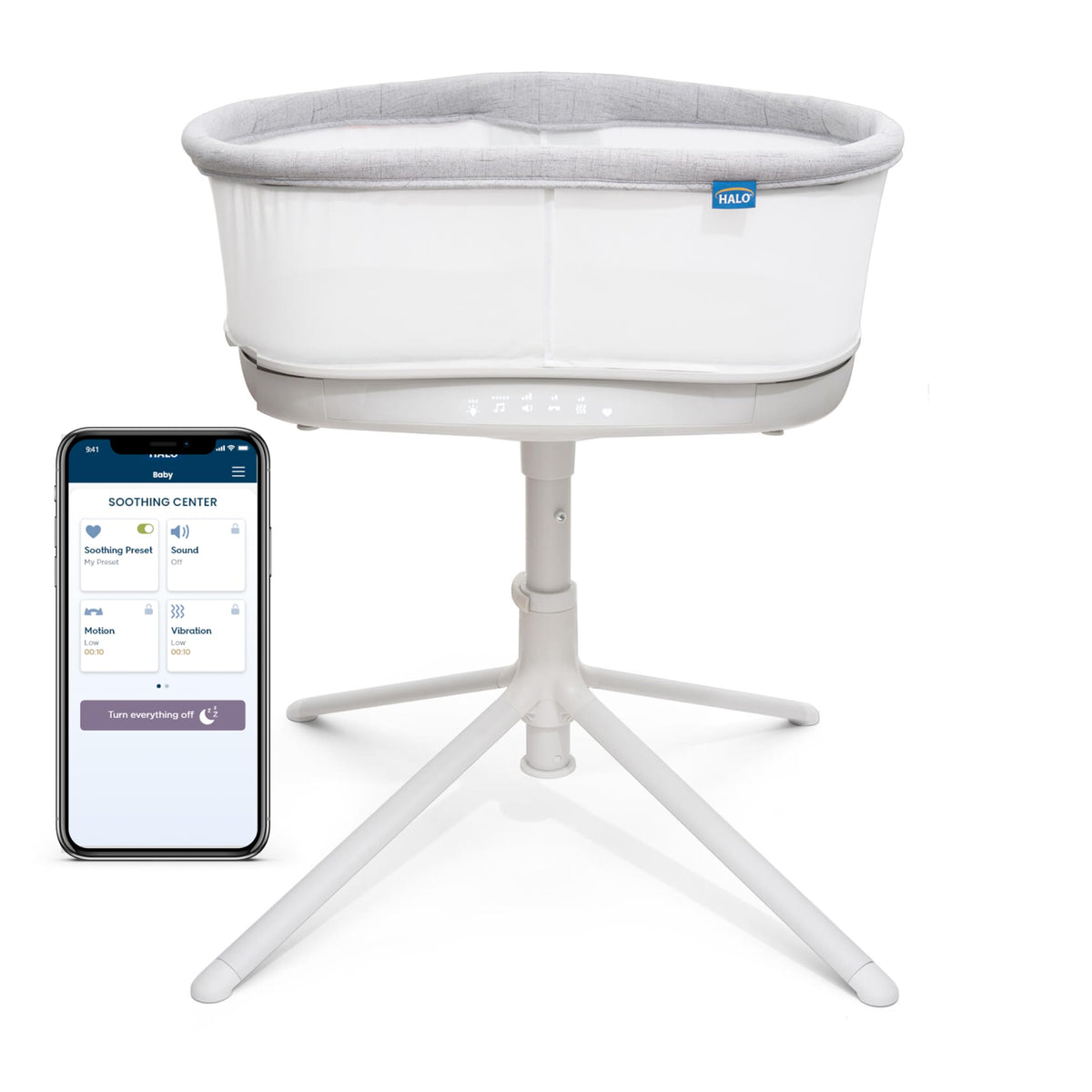 HALO BassiNest Connected Swivel Baby Bassinet Sleeper