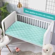 Waterproof Quilted Crib Mattress Protector Fitted Sheet
