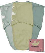 MOON PARK 3-Pack 100% Cotton Baby Swaddle Blankets
