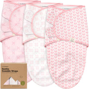 KeaBabies 3-Pack Organic Baby Swaddles for Newborns 0–6M