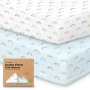 KeaBabies 2-Pack Organic Fitted Crib Sheets, 52 x 28 in