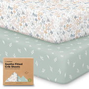 KeaBabies 2-Pack Organic Fitted Crib Sheets, 52 x 28 in