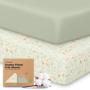 KeaBabies 2-Pack Organic Fitted Crib Sheets, 52 x 28 in