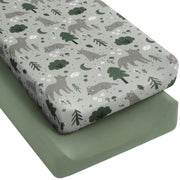 Yoofoss 2-Pack Fitted Crib Sheets for Baby Boys & Girls