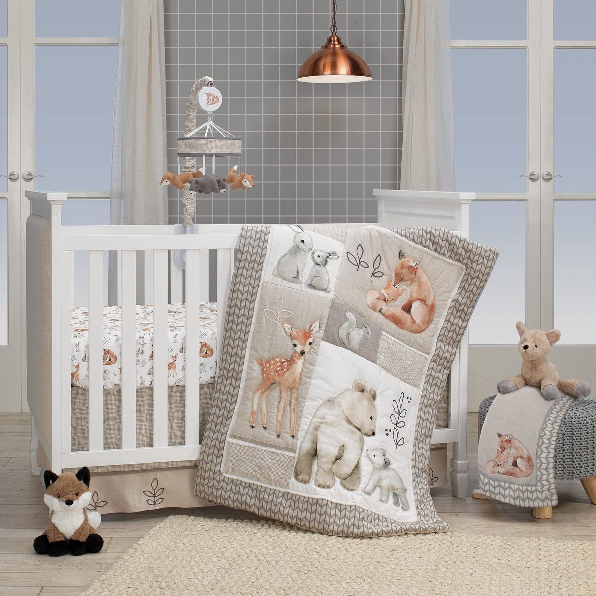 Lambs & Ivy 4-Piece Crib Bedding Set with Wearable Blanket