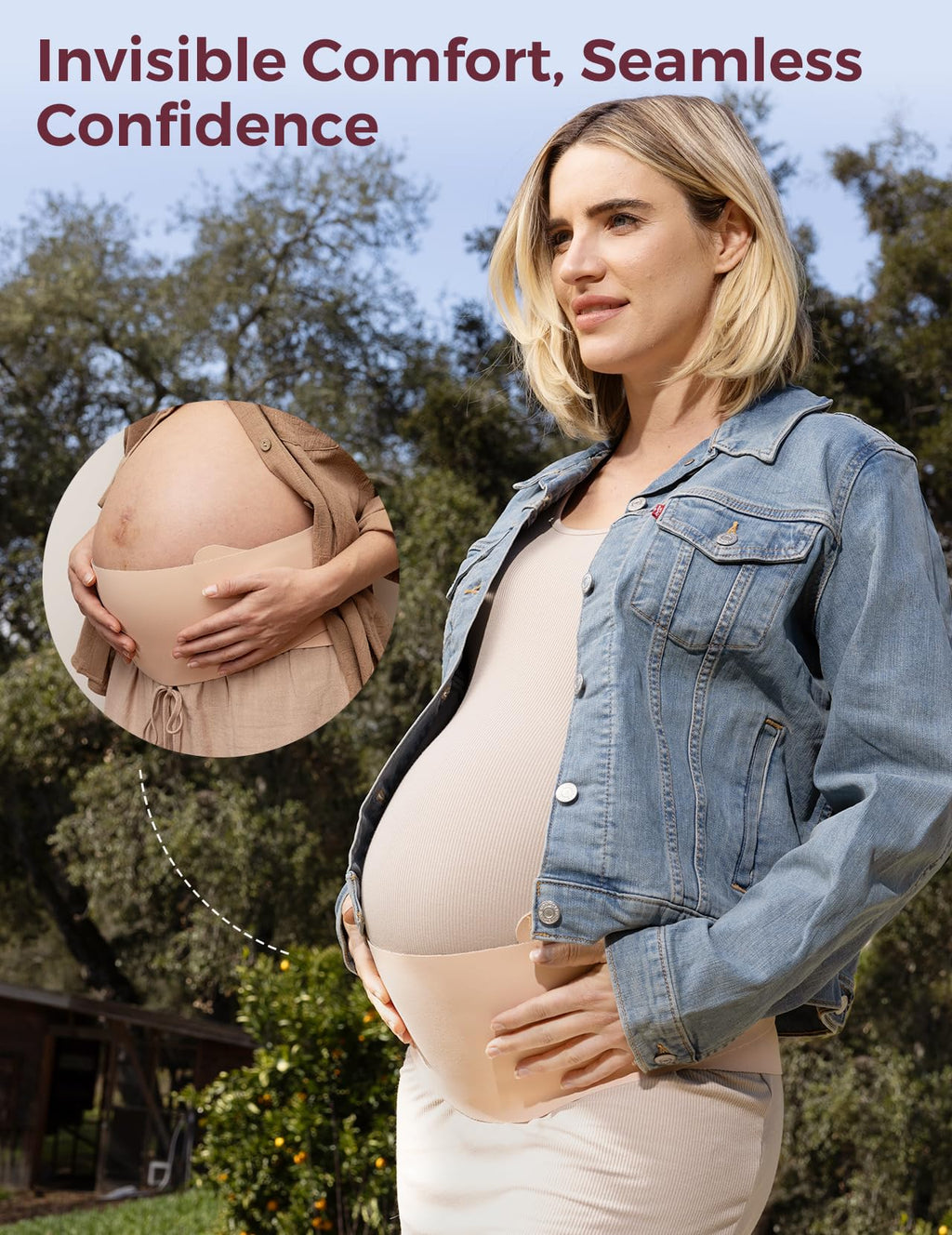Momcozy Belly Band for Pregnant Women, Ergonest Back Support Maternity Belt