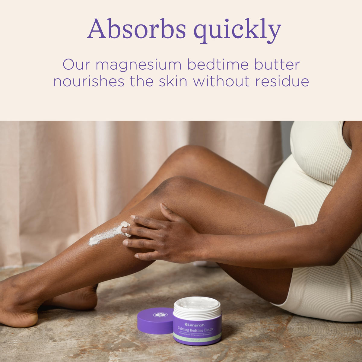 Lansinoh Magnesium Bedtime Butter for Pregnancy Body Lotion Moms 7
