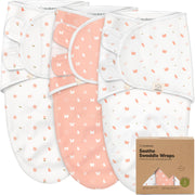 KeaBabies 3-Pack Organic Baby Swaddles for Newborns 0–6M