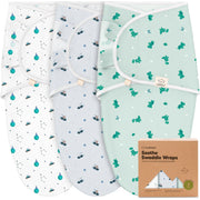KeaBabies 3-Pack Organic Baby Swaddles for Newborns 0–6M