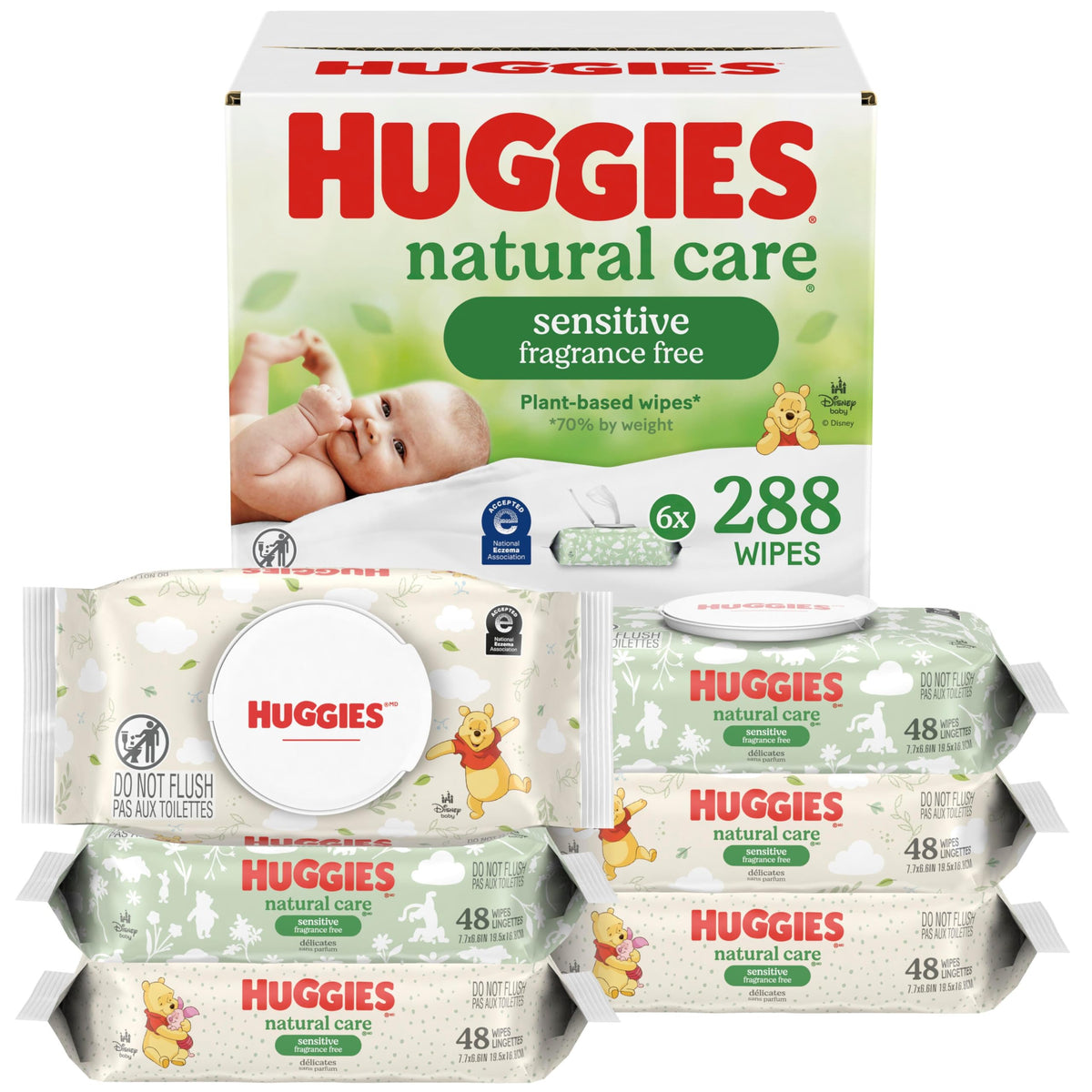 Huggies Natural Care Sensitive Baby Wipes, 288 Count