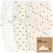 KeaBabies 3-Pack Organic Baby Swaddles for Newborns 0–6M