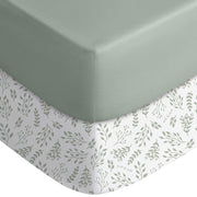 Yoofoss 2-Pack Fitted Crib Sheets for Baby Boys & Girls