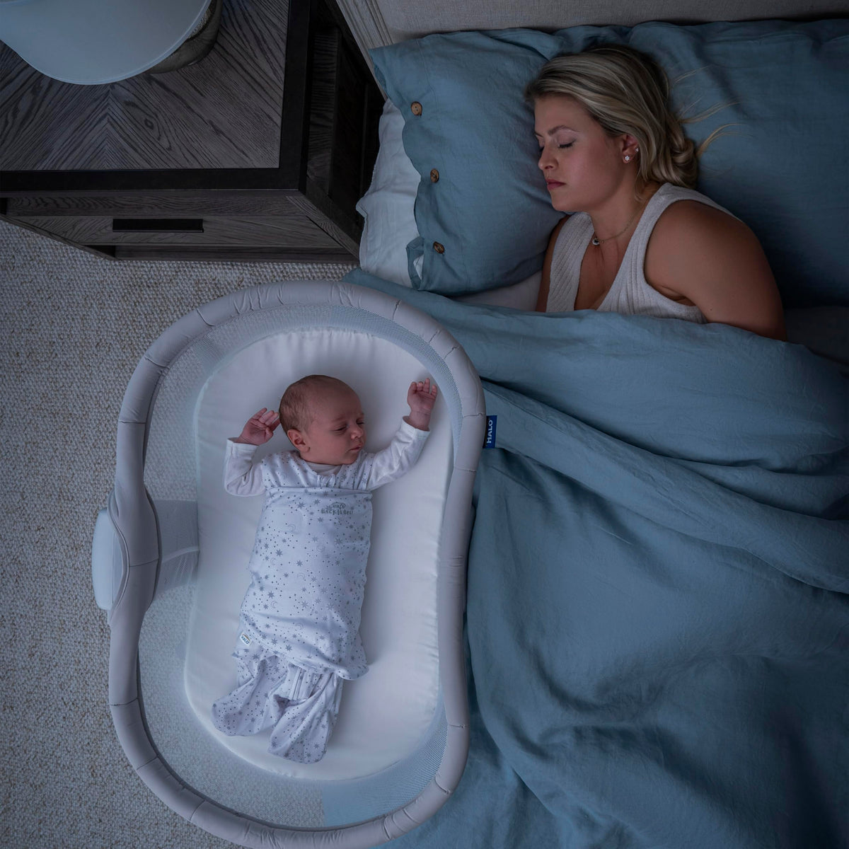 HALO BassiNest Connected Swivel Baby Bassinet Sleeper