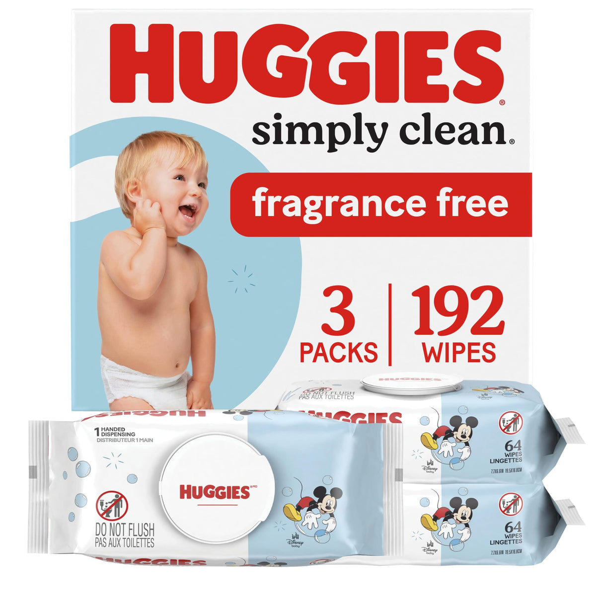 Huggies Simply Clean Unscented Baby Diaper Wipes