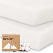 KeaBabies 2-Pack Organic Fitted Crib Sheets, 52 x 28 in