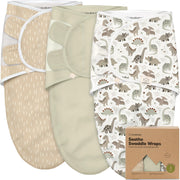 KeaBabies 3-Pack Organic Baby Swaddles for Newborns 0–6M