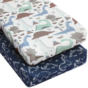 Yoofoss 2-Pack Fitted Crib Sheets for Baby Boys & Girls