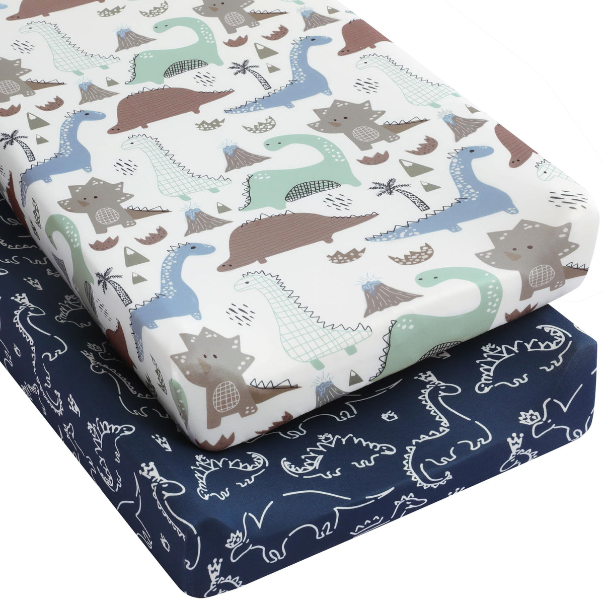 Yoofoss 2-Pack Fitted Crib Sheets for Baby Boys & Girls