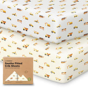 KeaBabies 2-Pack Organic Fitted Crib Sheets, 52 x 28 in