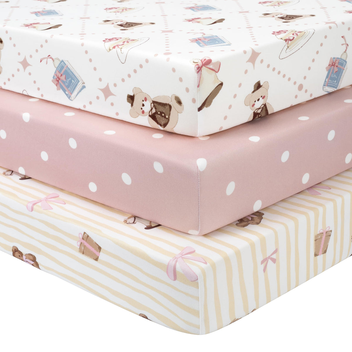 Soft Microfiber Fitted Crib & Toddler Bed Sheet
