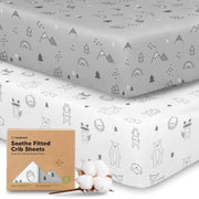 KeaBabies 2-Pack Organic Fitted Crib Sheets, 52 x 28 in