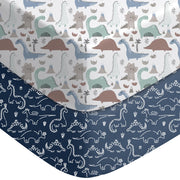 Yoofoss 2-Pack Fitted Crib Sheets for Baby Boys & Girls