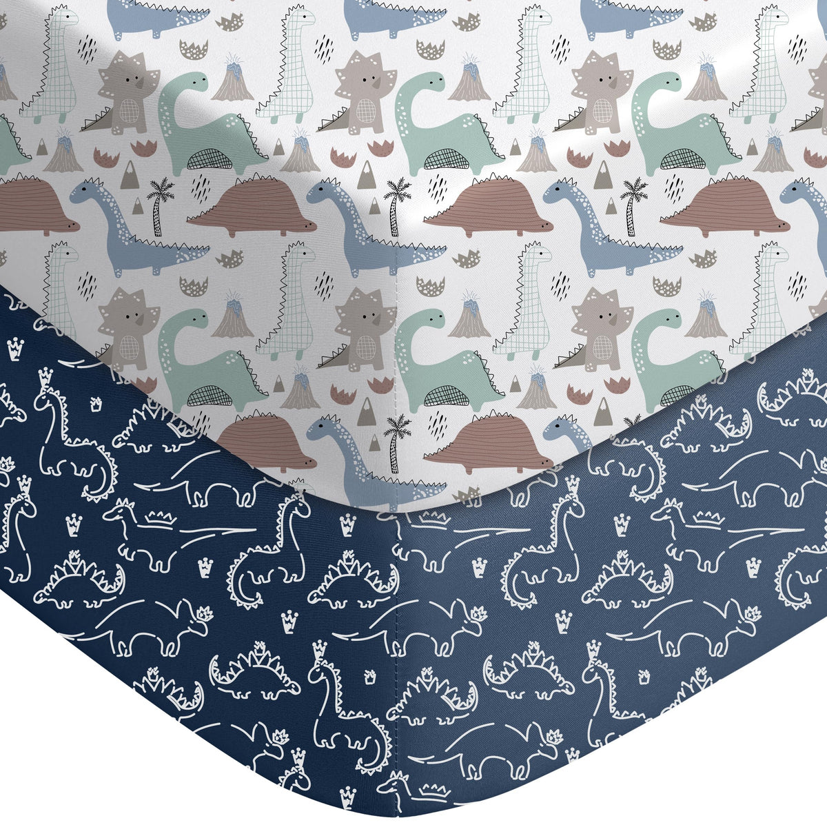 Yoofoss 2-Pack Fitted Crib Sheets for Baby Boys & Girls