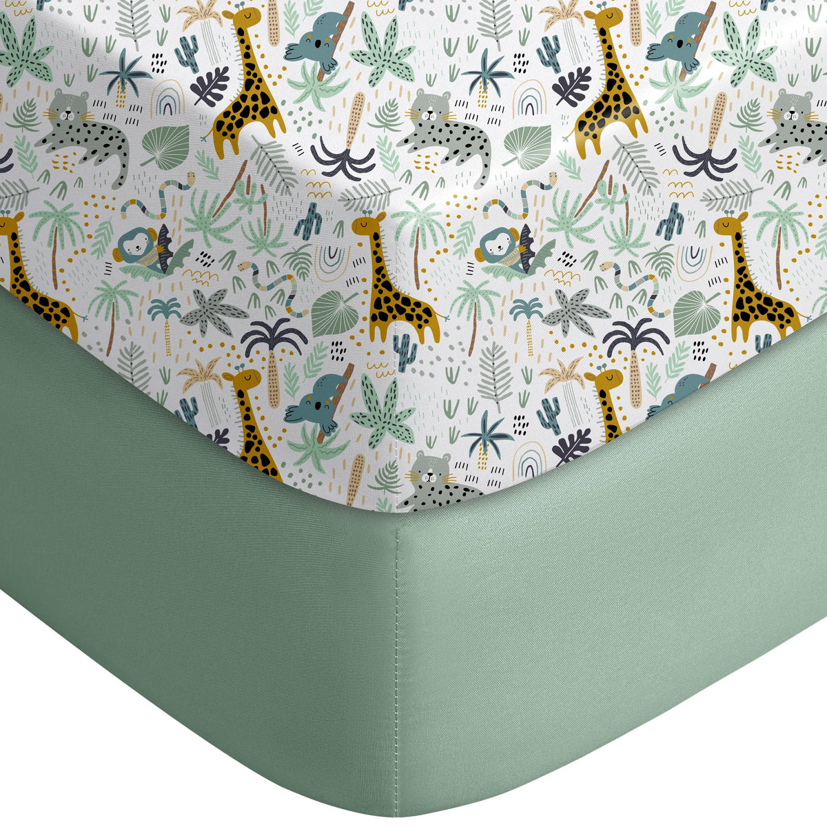 Yoofoss 2-Pack Fitted Crib Sheets for Baby Boys & Girls
