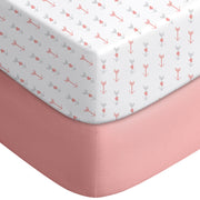 Yoofoss 2-Pack Fitted Crib Sheets for Baby Boys & Girls