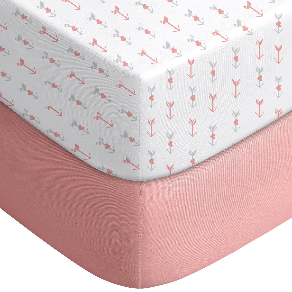 Yoofoss 2-Pack Fitted Crib Sheets for Baby Boys & Girls