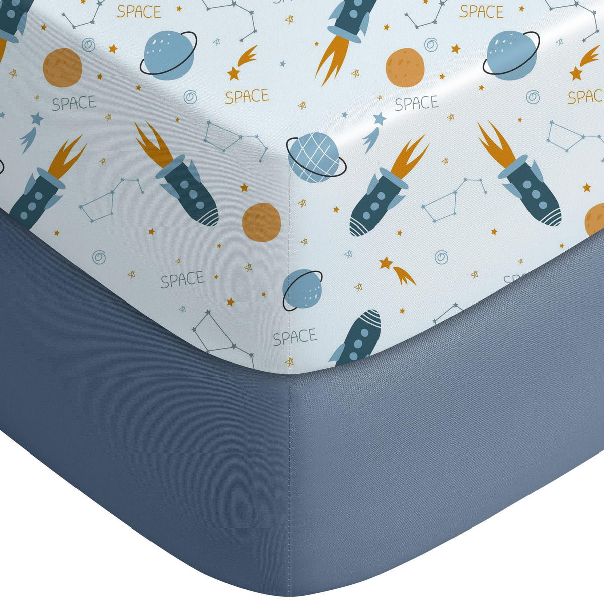 Yoofoss 2-Pack Fitted Crib Sheets for Baby Boys & Girls