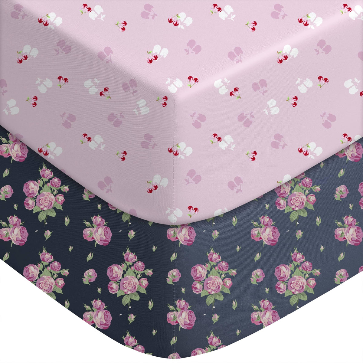 Yoofoss 2-Pack Fitted Crib Sheets for Baby Boys & Girls