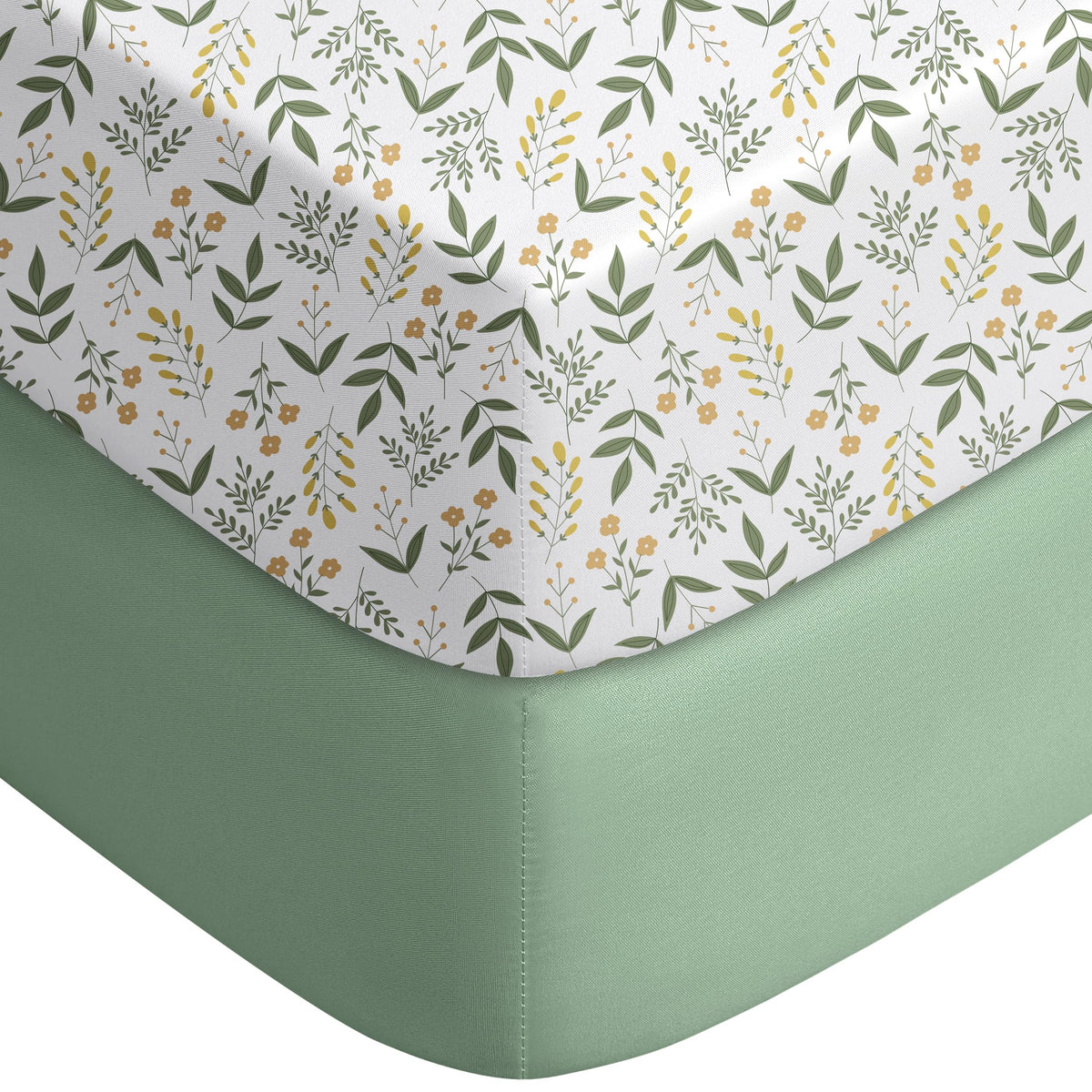 Yoofoss 2-Pack Fitted Crib Sheets for Baby Boys & Girls