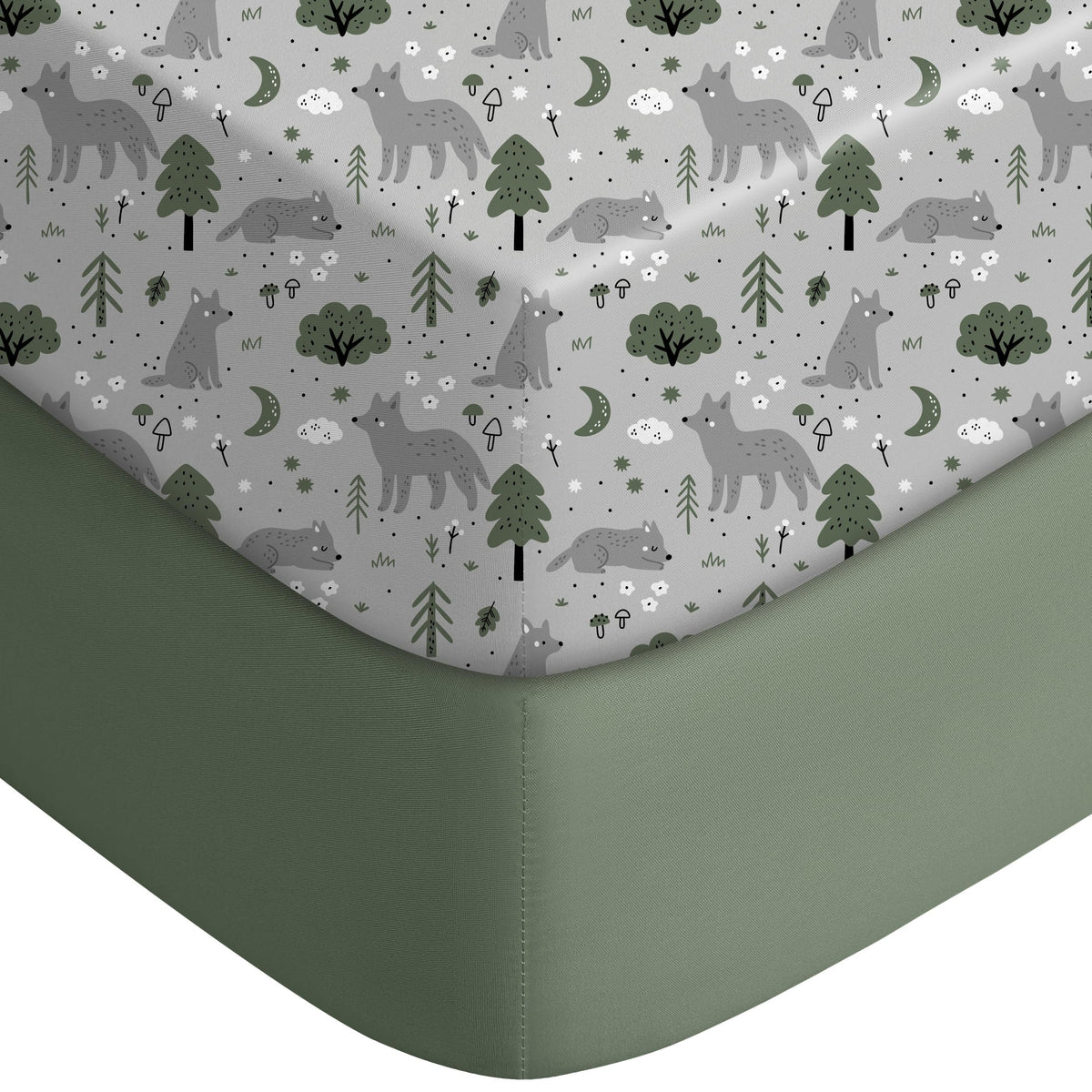 Yoofoss 2-Pack Fitted Crib Sheets for Baby Boys & Girls