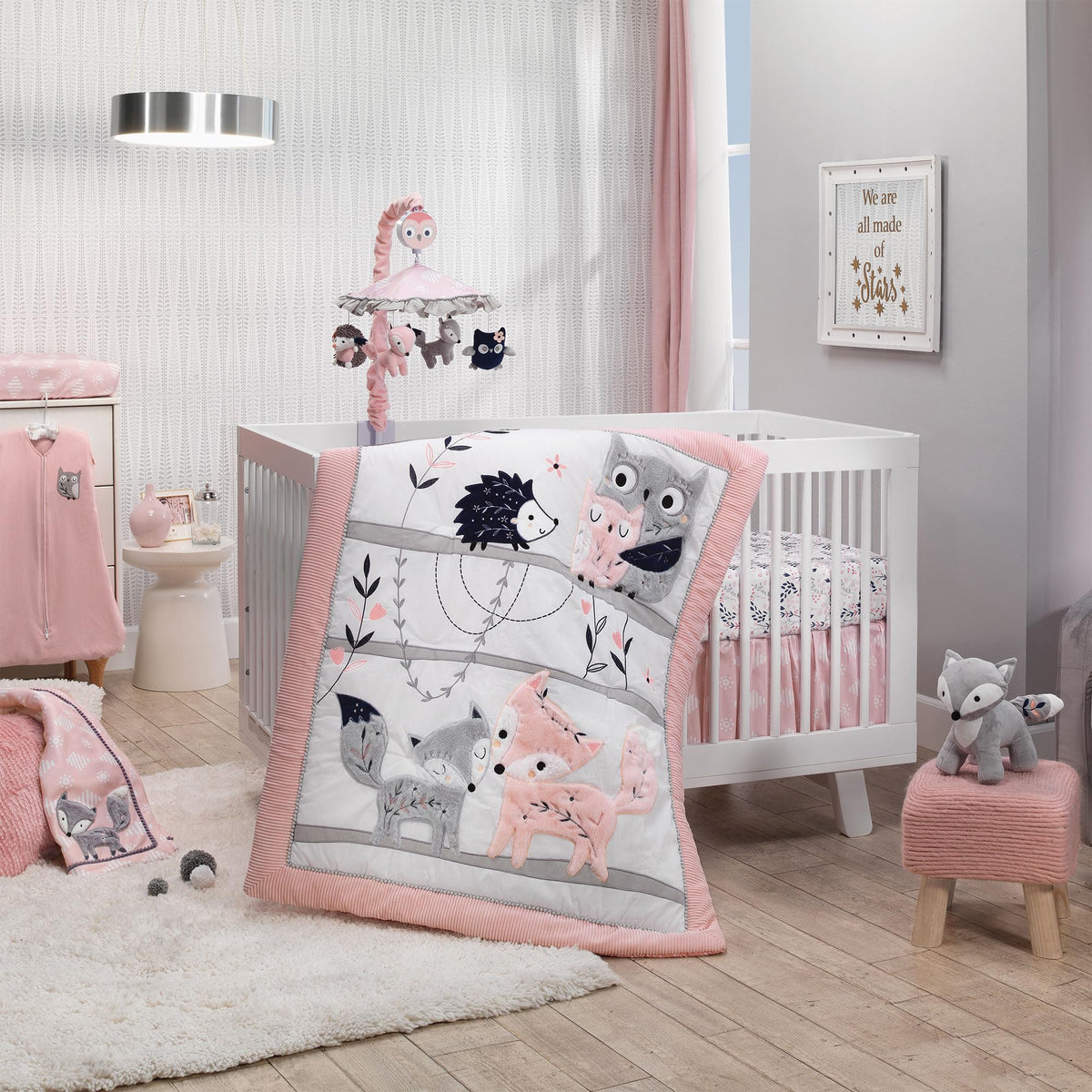 Lambs & Ivy 4-Piece Crib Bedding Set with Wearable Blanket