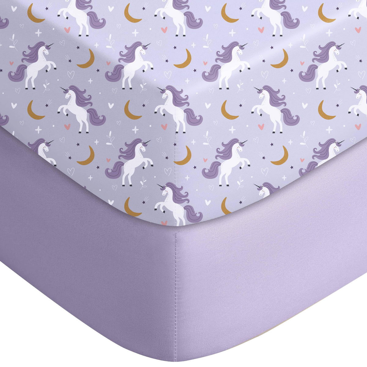 Yoofoss 2-Pack Fitted Crib Sheets for Baby Boys & Girls