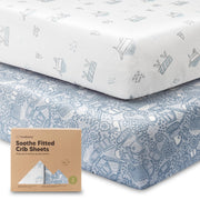 KeaBabies 2-Pack Organic Fitted Crib Sheets, 52 x 28 in