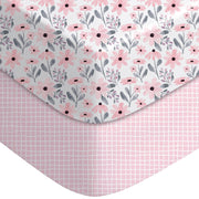 Yoofoss 2-Pack Fitted Crib Sheets for Baby Boys & Girls