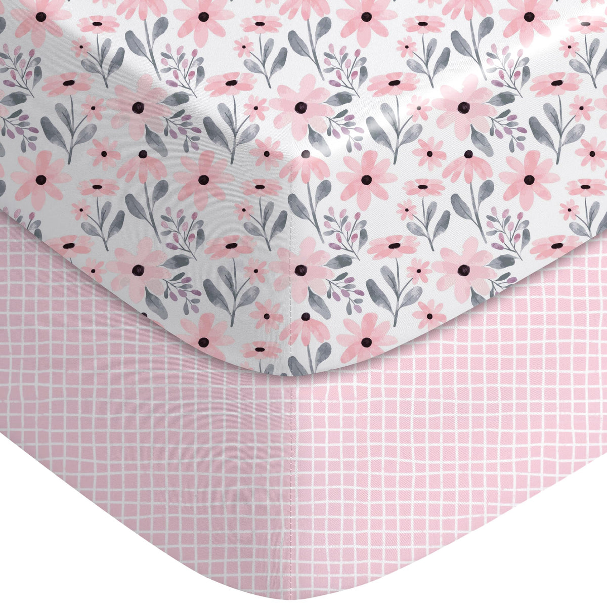 Yoofoss 2-Pack Fitted Crib Sheets for Baby Boys & Girls