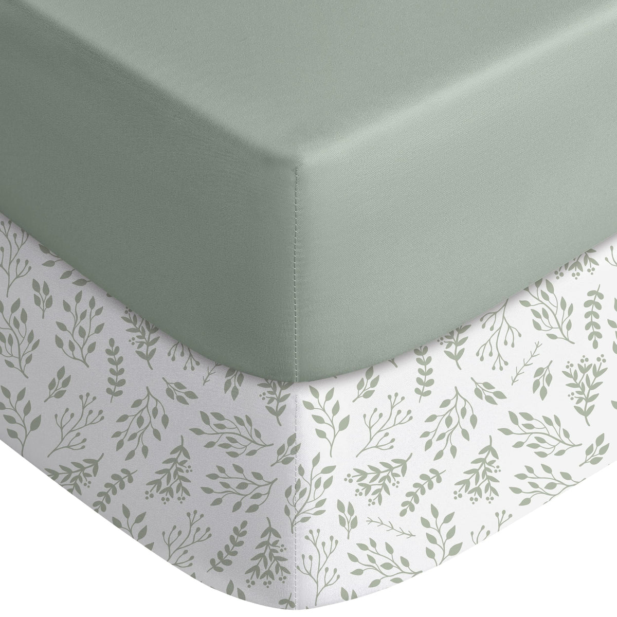 Yoofoss 2-Pack Fitted Crib Sheets for Baby Boys & Girls