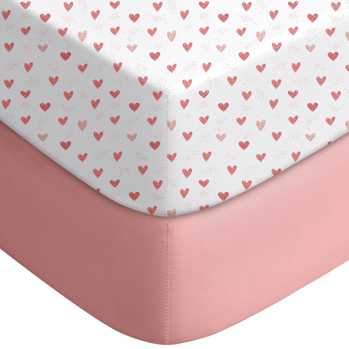 Yoofoss 2-Pack Fitted Crib Sheets for Baby Boys & Girls