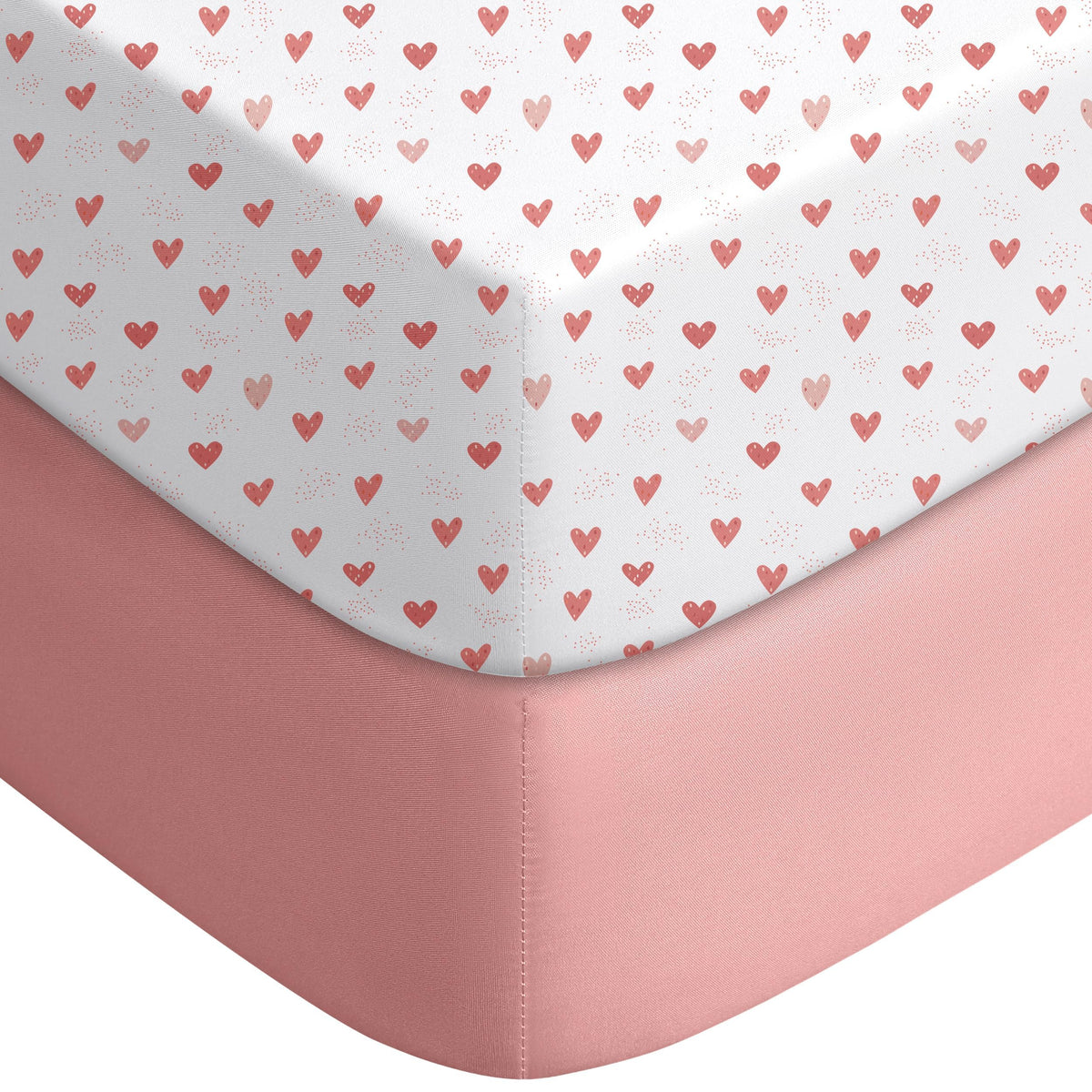 Yoofoss 2-Pack Fitted Crib Sheets for Baby Boys & Girls