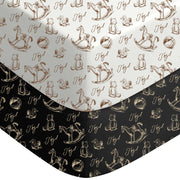 Yoofoss 2-Pack Fitted Crib Sheets for Baby Boys & Girls