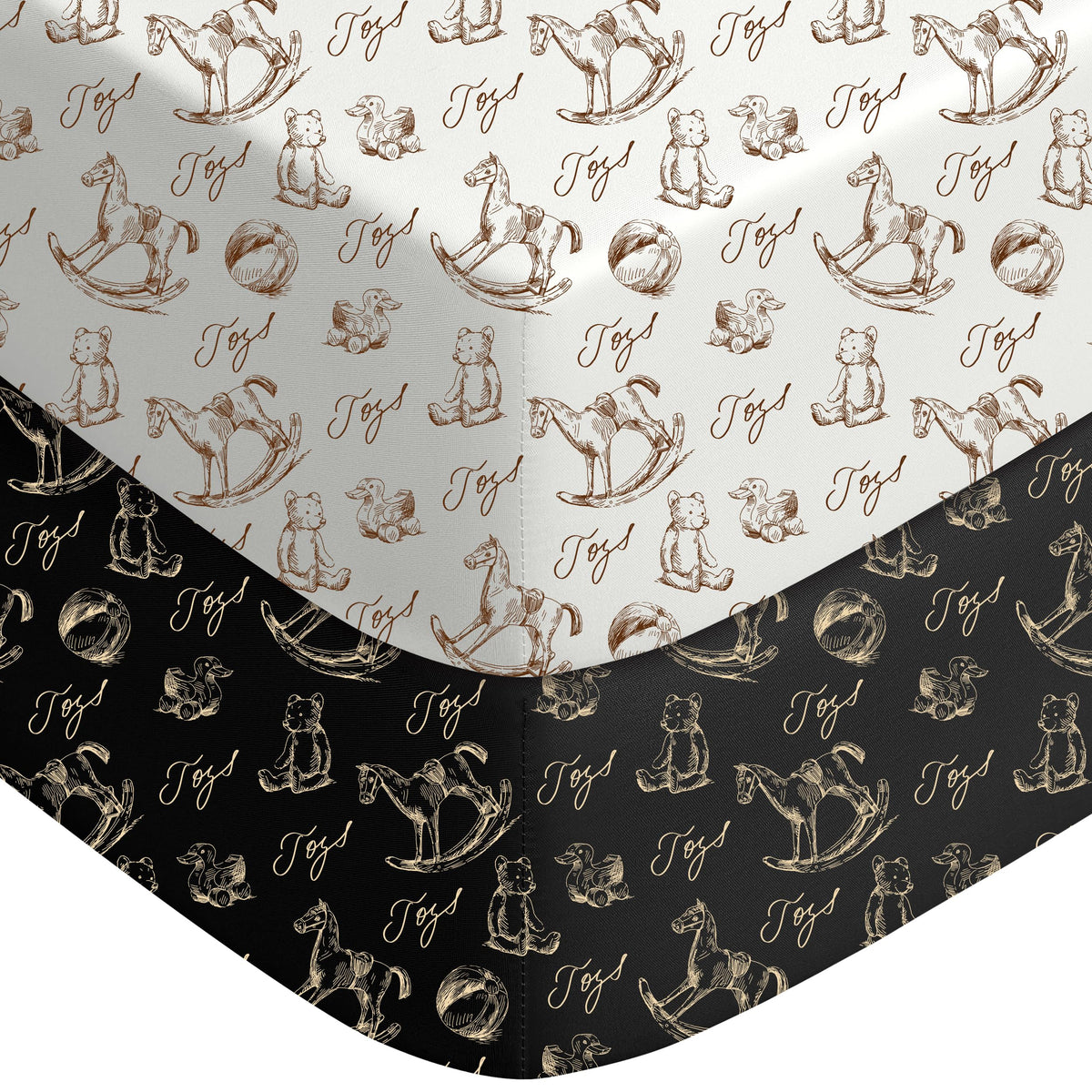 Yoofoss 2-Pack Fitted Crib Sheets for Baby Boys & Girls